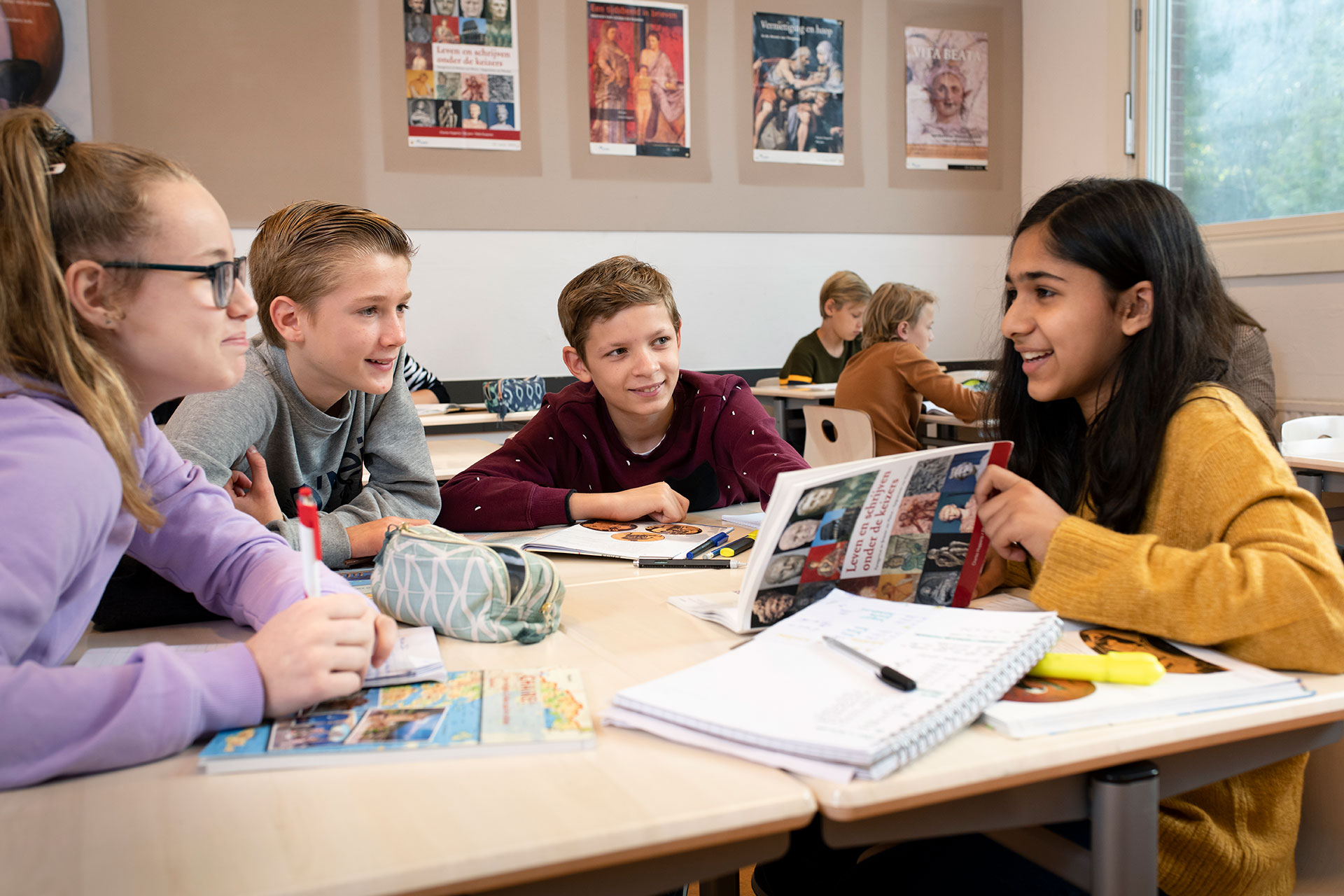 De eerste klas van het johan de witt gymnasium dordrecht